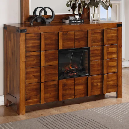 8 Drawer Co-Z-Dresser with Fireplace